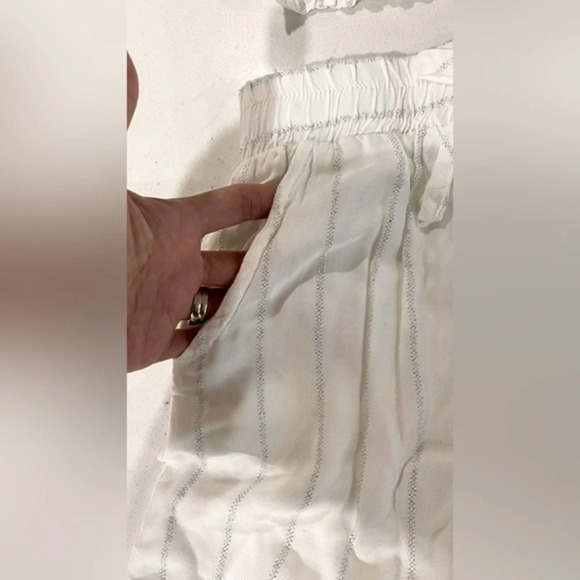 NWT Habitual Kids Faye Metallic Stripe Top & Wide-Leg Pants Swim Cover-Up Set 6X - Picture 8 of 11